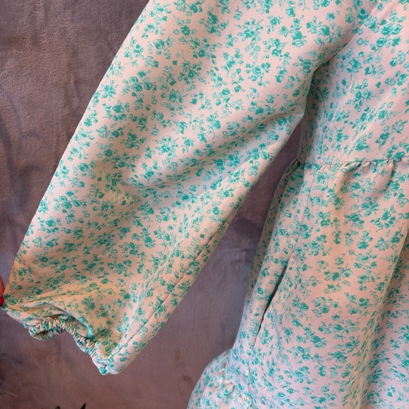 Levi’s Dolci Baby Doll Peasant Cottagecore Milkmaid Tiered Ruffle Dress Sz XS - Picture 4 of 15